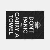 Dont Panic And Carry A Towel  Fleece Deken (Voorkant (Horizontaal))