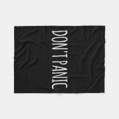 Don't Panic  Fleece Deken (Voorkant (Horizontaal))