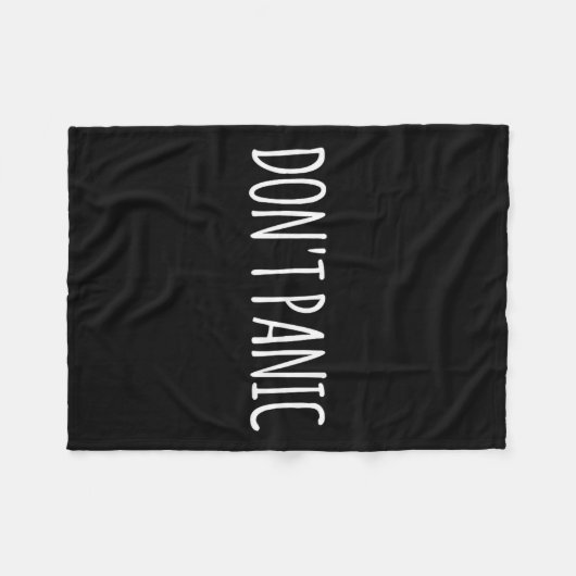 Don't Panic  Fleece Deken (Voorkant (Horizontaal))