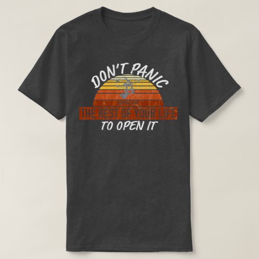 Dont Panic Funny Skydiving T-shirt (Design voorkant)