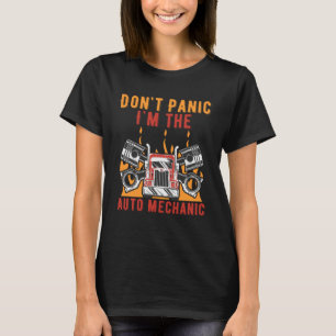 Dont Panic In De Mechanic Papa Grappen Auto Punchl T-shirt