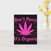 Don't Panic It's Organic Marijuan Weed T Leaf Ston Kaart (Gele Bloem)