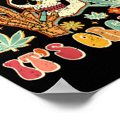 Don't Panic It's Organic Weed Skull  Poster (Hoek)