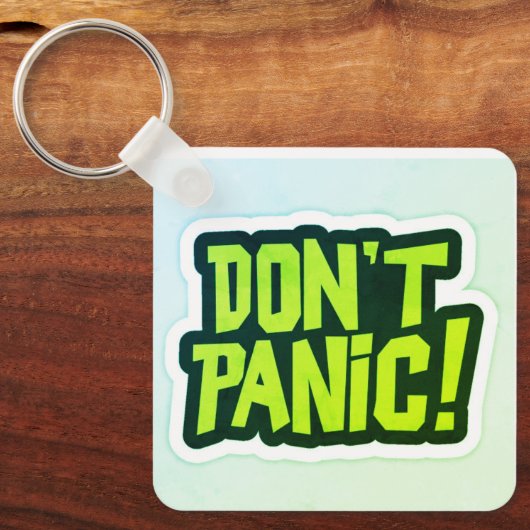 Don't Panic premium design Keychain (Voorkant)