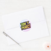 Don't Panic premium design Ronde Sticker (Envelop)