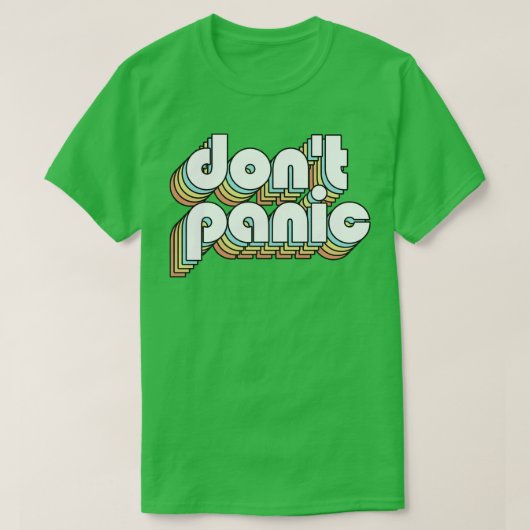 Dont Panic Retro Rainbow Typografie Vervaagd Stijl T-shirt (Design voorkant)