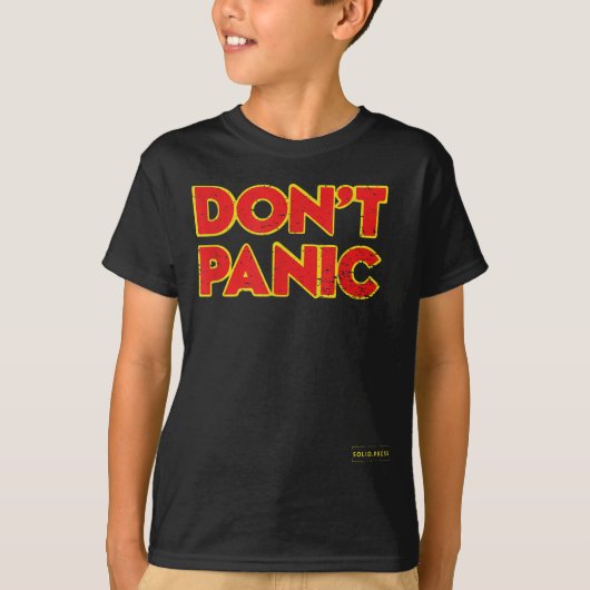 Don't Panic Vintage Distressed Shirt  (Voorkant)