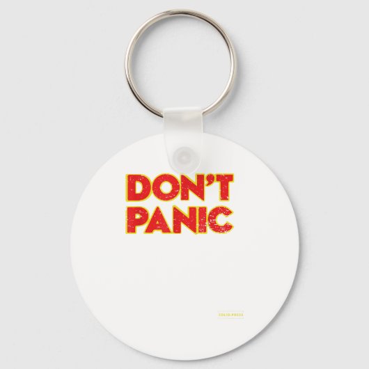 Don't Panic Vintage Distressed Shirt  Sleutelhanger (Voorkant)