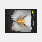 Dont Play With Angry Eagle  Fleece Deken (Voorkant (Horizontaal))
