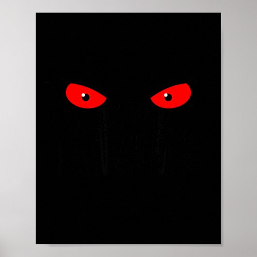 Don't Push My Buttons_ Red Eyes _ Sarcastic Attitu Poster (Voorkant)