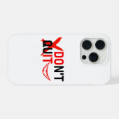 DON'T QUIT – Bold Red Motivation Design iPhone Hoesje (Achterkant horizontaal)