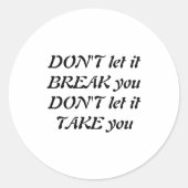 Dont  ronde sticker (Voorkant)