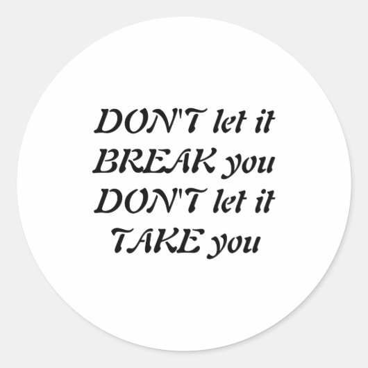 Dont  ronde sticker (Voorkant)