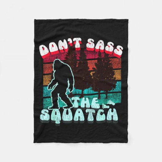Dont S The Squatch Funny Pun Joke Fleece Deken (Voorkant)