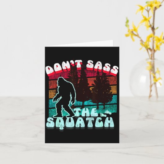 Dont S The Squatch Funny Pun Joke  Kaart (Gele Bloem)