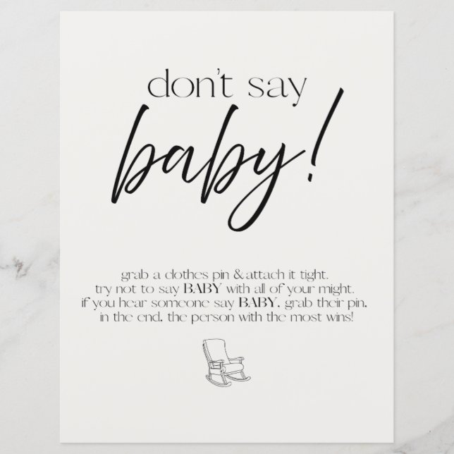 Don't Say Baby!  (Voorkant)