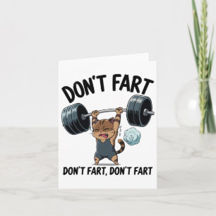 Don't scheet grappig Gym Fitness Cat Workout Gewic Kaart