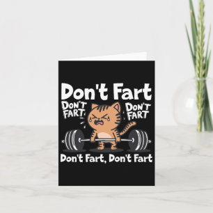 Don't scheet grappig Gym Fitness Cat Workout Gewic Kaart