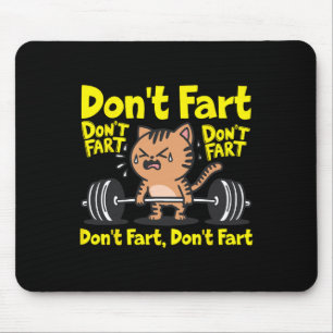 Don't scheet grappig Gym Fitness Cat Workout Gewic Muismat
