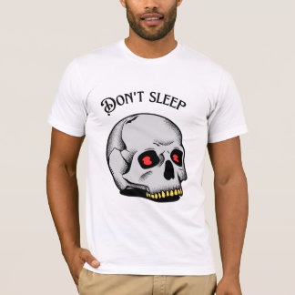 Don't Sleep Gotische Schedel Grafische T-Shirt