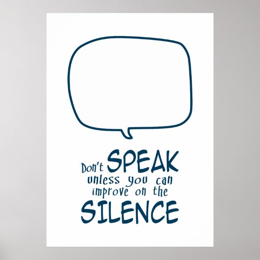 Don't Speak Poster (Voorkant)