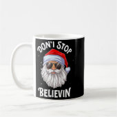 Dont Stop Believin Santa Christmas Boys Kids  Koffiemok (Links)