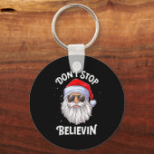 Dont Stop Believin Santa Funny Christmas Boys Kid  Sleutelhanger (Voorkant)