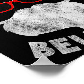 Don't Stop Believing Santa Cool Gles Christmas  Poster (Hoek)