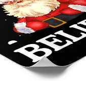 Don't Stop Believing Santa Funny Santa Claus Face  Poster (Hoek)