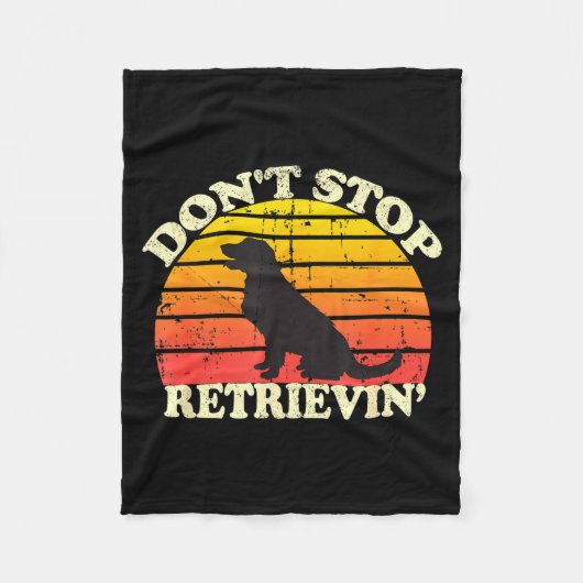 Don't Stop Retrieving Retro Golden Retriever Mom D Fleece Deken (Voorkant)