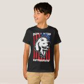 Don't Stop Retrieving Shirt American Flag Golden R (Voorkant volledig)
