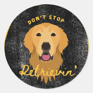 "Don't Stop Retrieving" Sticker in het zwart