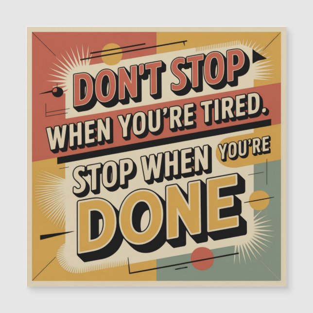 Don't Stop When You're Tired (Voorkant)