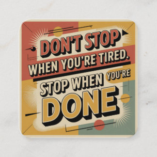 Don't Stop When You're Tired Informatiekaartje
