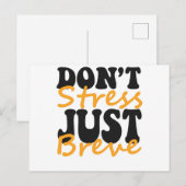 Dont Stress Just Breve Dyslexia Funny ADHD Gift Briefkaart (Voorkant / Achterkant)