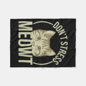 Don't Stress Meowt  Fleece Deken (Voorkant (Horizontaal))