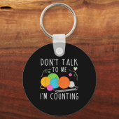 Don't Talk To Me I'm Counting Crochet Knitting Fun Sleutelhanger (Voorkant)