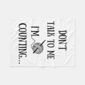 Dont Talk To Me Im Counting Funny Crochet  Fleece Deken (Voorkant (Horizontaal))