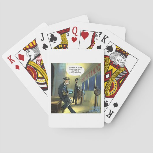 Don't Text And Titanic Grappig Speelkaarten (Achterkant)