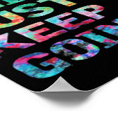 Don't Think Just Keep Going Workout Motivational  Poster (Hoek)