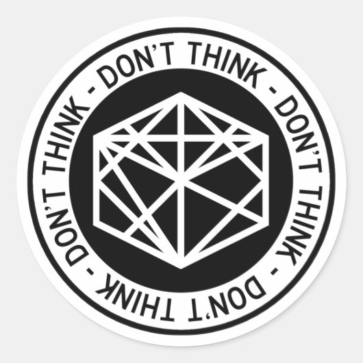 Don't Think™ Six-Pack RADS Ronde Sticker (Voorkant)