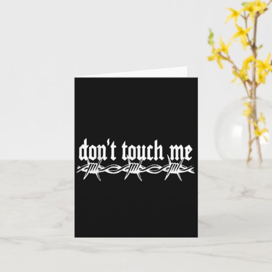 Don't Touch Me Barbed Wire Introvert Art Tattoo St Kaart (Gele Bloem)