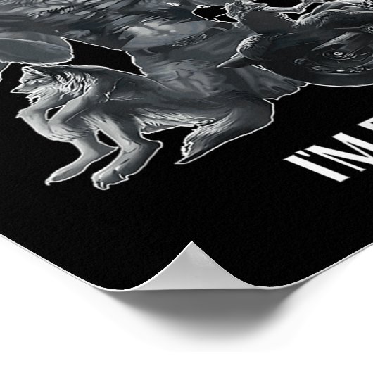 Don't Touch Me Kitten I'm Edging Wolfs Design Poster (Hoek)