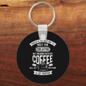 Don't Touch My Morning Coffee Funny Caffeine Quote Sleutelhanger (Voorkant)