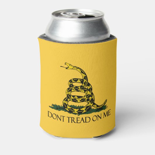 Dont Tread on Me Gadsden Flag Historische Militair Blikjeskoeler (Blikje Achterkant)