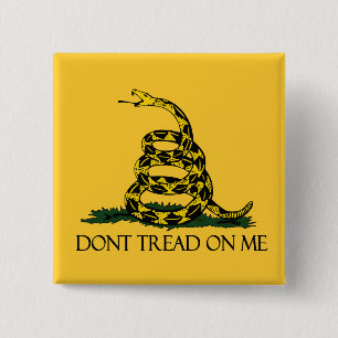 Dont Tread on Me Gadsden Flag Historische Militair Vierkante Button 5,1 Cm