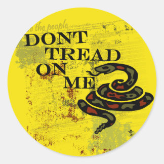 Dont Tread on Me Gadsden Flag/Symbool Ronde Sticker