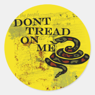 Dont Tread on Me Gadsden Flag/Symbool Ronde Sticker