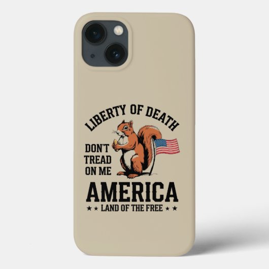Don't Tread On Me Squirrel Liberty Justice beroemd Case-Mate iPhone Case (Achterkant)
