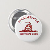 Dont Tread on Me Tea Party Button (Voorkant /achterkant)